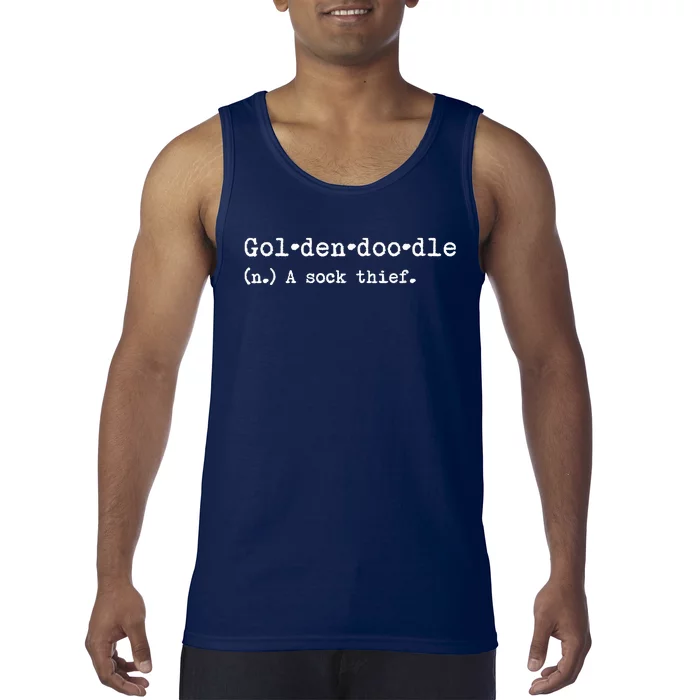 A Sock Thief Goldendoodle Dog Tank Top