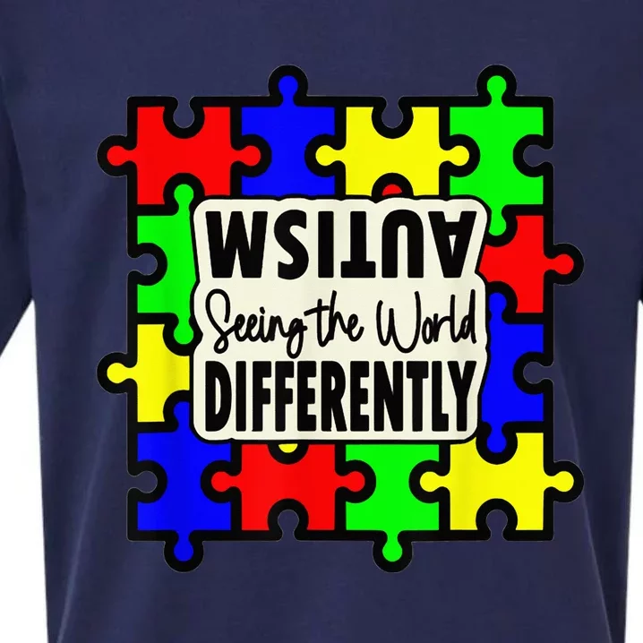 Autism Seeing the World Differently  Child Sueded Cloud Jersey T-Shirt