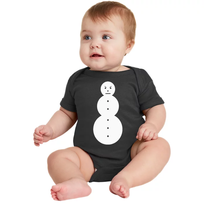 Angry Snowman The J.E.E.Z.Y Snowman Baby Bodysuit