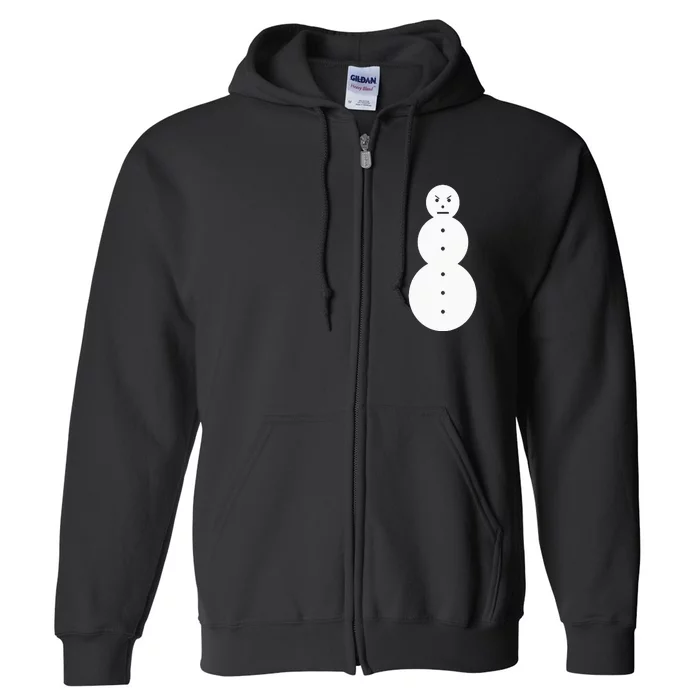 Angry Snowman The J.E.E.Z.Y Snowman Full Zip Hoodie