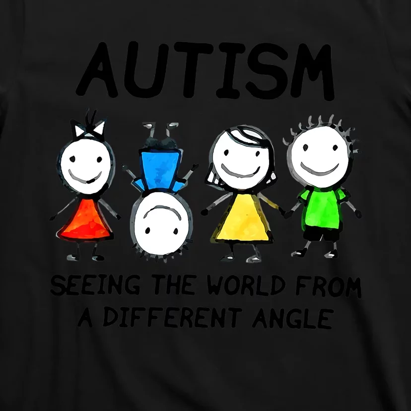 Autism Seeing The World From A Different Angle Autism Gifts T-Shirt