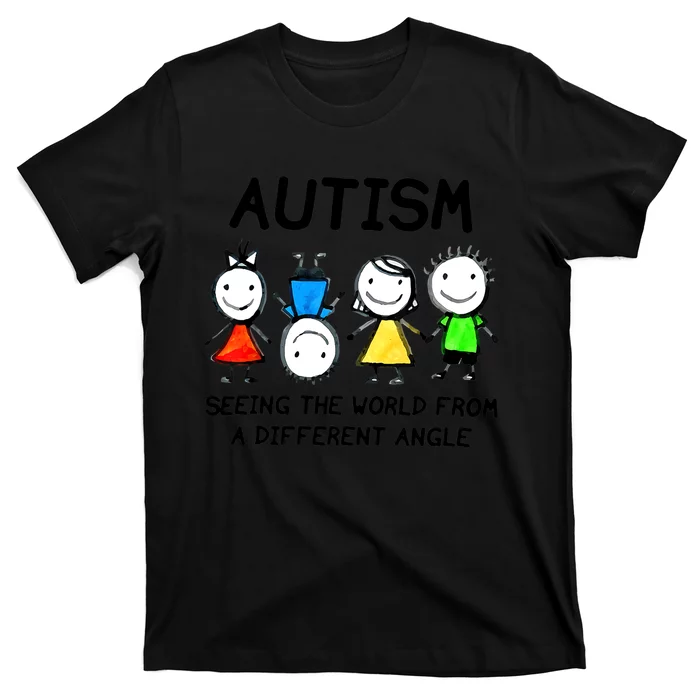 Autism Seeing The World From A Different Angle Autism Gifts T-Shirt