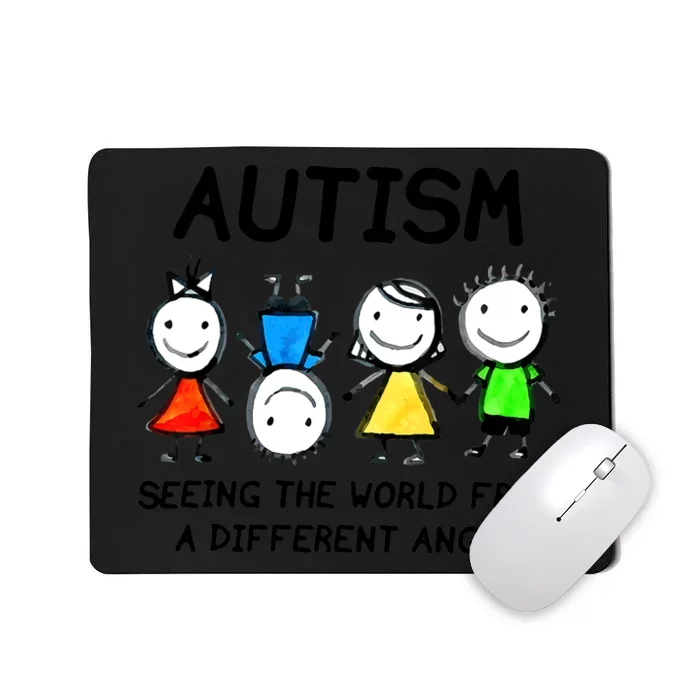 Autism Seeing The World From A Different Angle Autism Gifts Mousepad