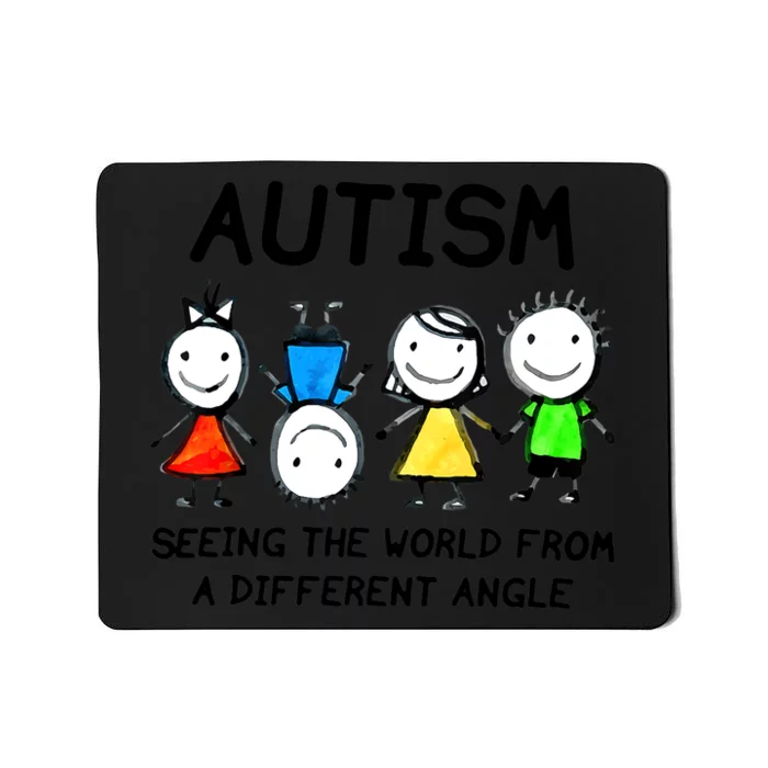 Autism Seeing The World From A Different Angle Autism Gifts Mousepad