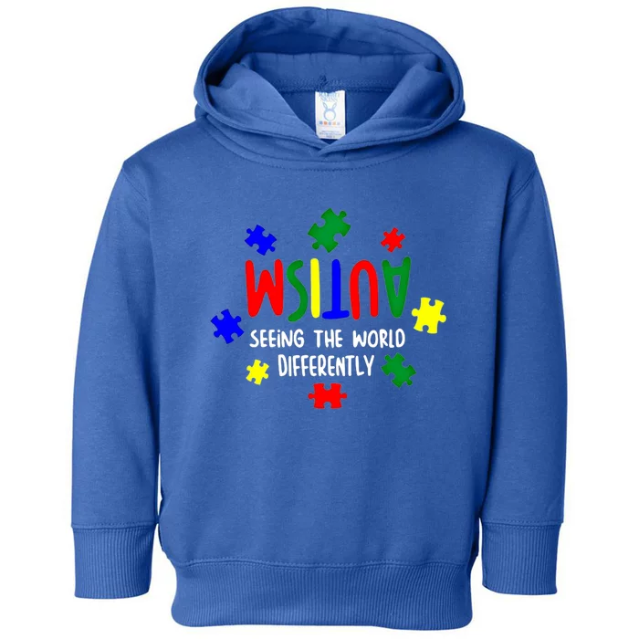 Autism Seeing The World Differently Cute Gift Toddler Hoodie