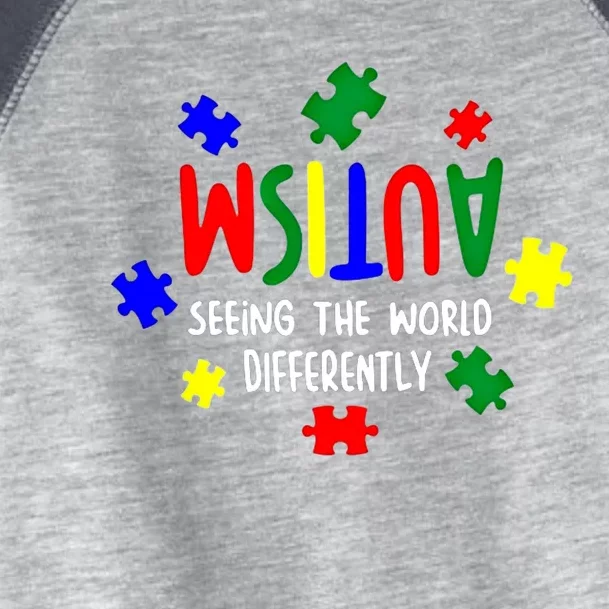 Autism Seeing The World Differently Cute Gift Toddler Fine Jersey T-Shirt