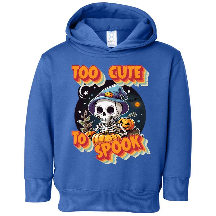 Adorable Skeleton Too Cute To Spook Design Gift Toddler Hoodie