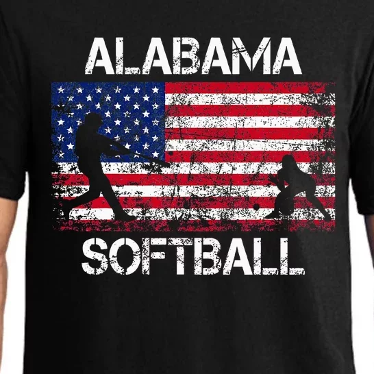 Alabama Softball Team American Flag Gift Pajama Set