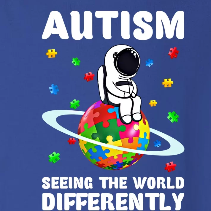 Autism Seeing The World Differently Meaningful Gift Astronaut Autism Meaningful Toddler Long Sleeve Shirt