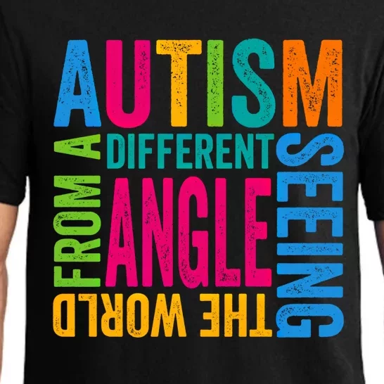 Autism Seeing The World From A Different Angle Autism Gift Pajama Set