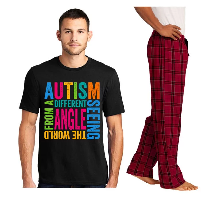 Autism Seeing The World From A Different Angle Autism Gift Pajama Set