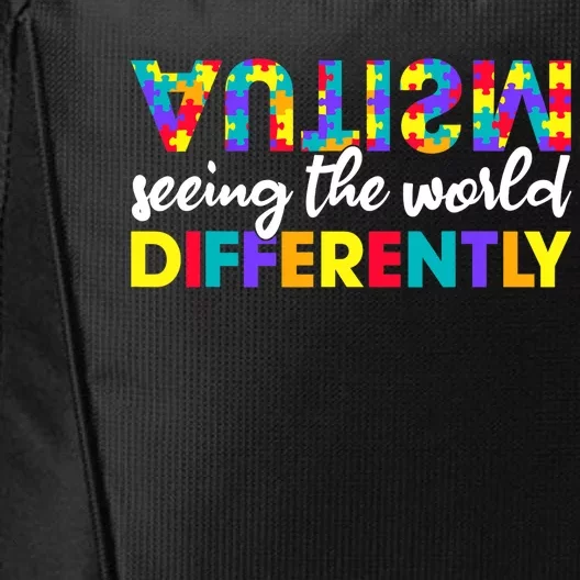 Autism Seeing The World Differently Autism Awareness Month City Backpack