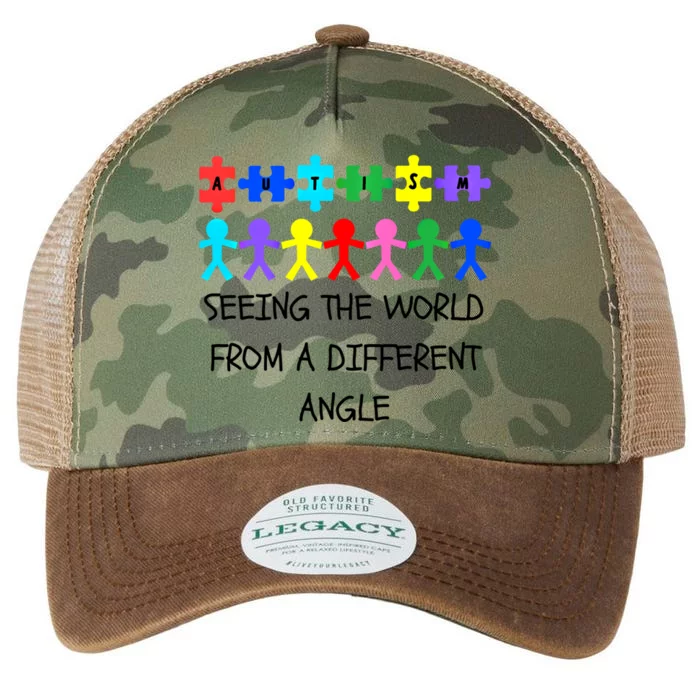 Autism Seeing The World From A Different Angle Awareness2024 Gift Legacy Tie Dye Trucker Hat