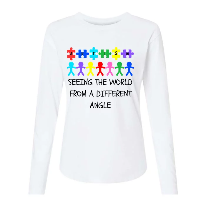 Autism Seeing The World From A Different Angle Awareness2024 Gift Womens Cotton Relaxed Long Sleeve T-Shirt