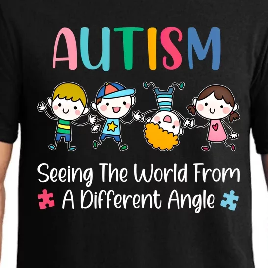 Autism Seeing The World From A Different Angle Gift Pajama Set