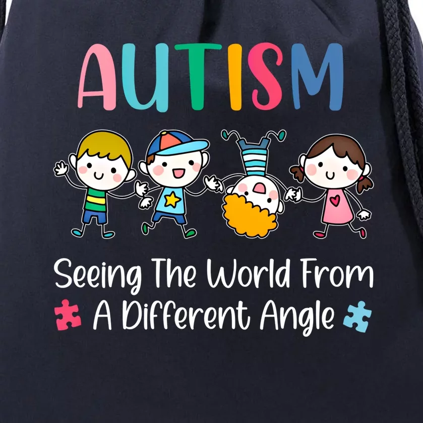 Autism Seeing The World From A Different Angle Gift Drawstring Bag