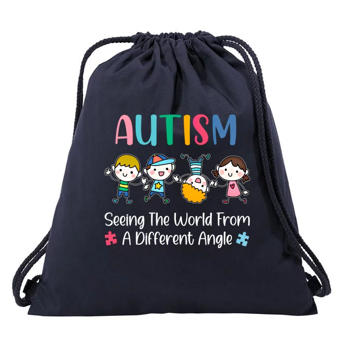 Autism Seeing The World From A Different Angle Gift Drawstring Bag