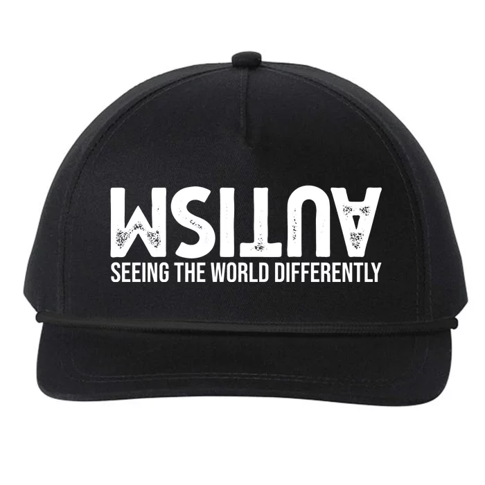 Autism Seeing The World Differently Quote Snapback Five-Panel Rope Hat