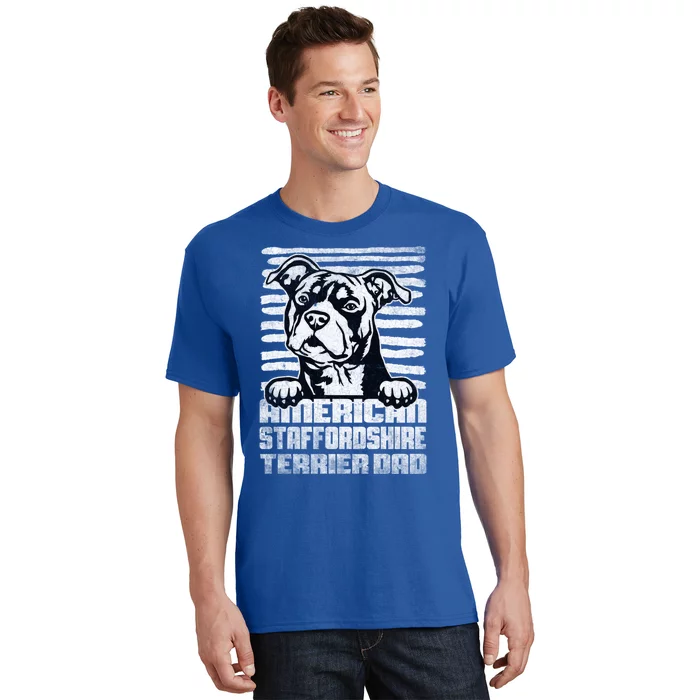 American Staffordshire Terrier Dad Cute Gift T-Shirt