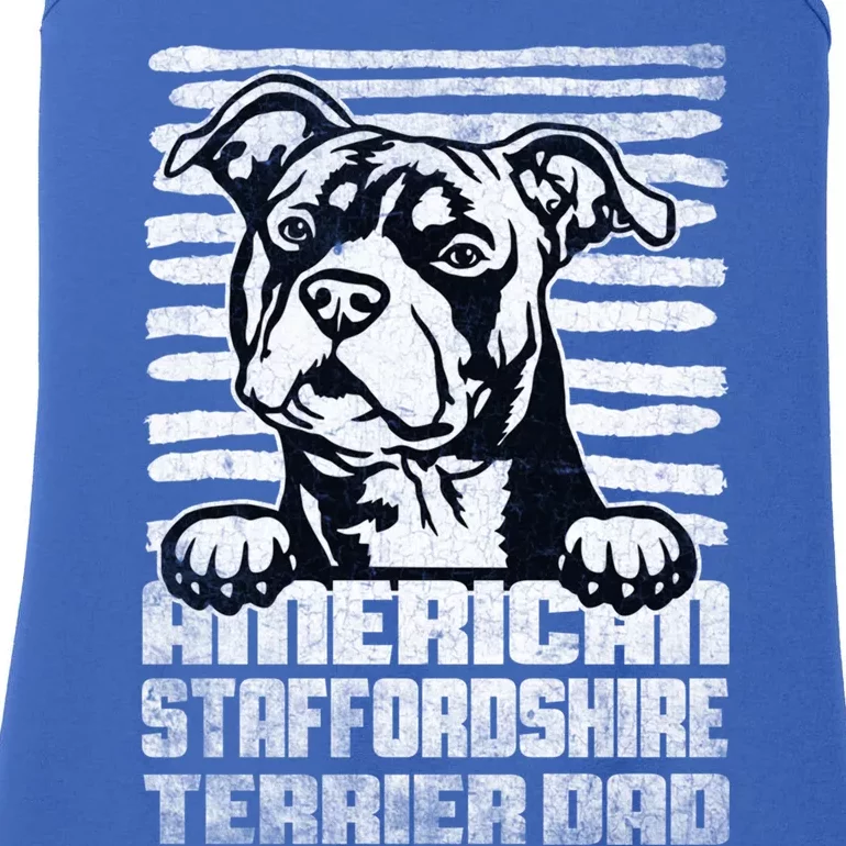 American Staffordshire Terrier Dad Cute Gift Ladies Essential Tank