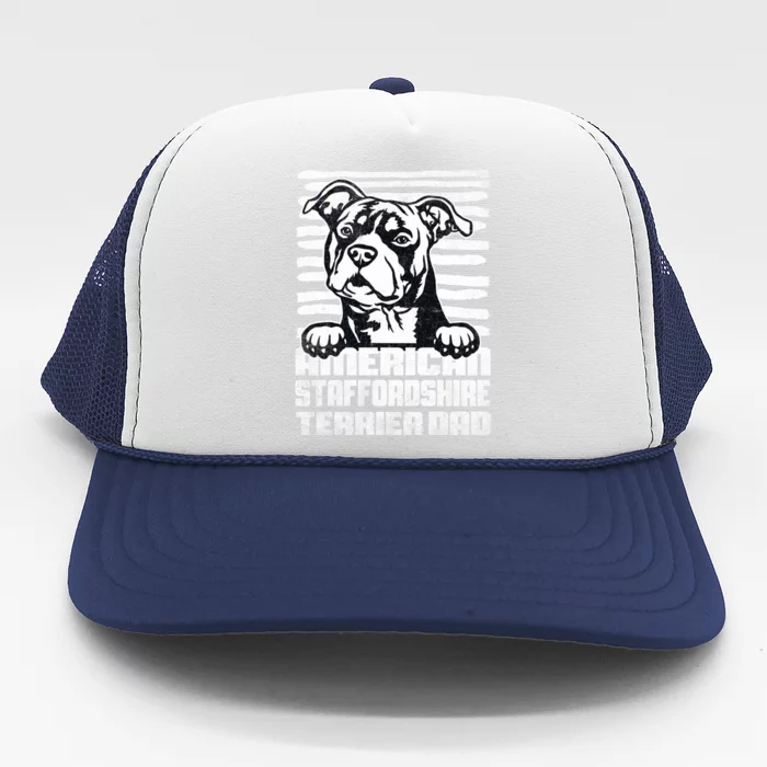 American Staffordshire Terrier Dad Cute Gift Trucker Hat