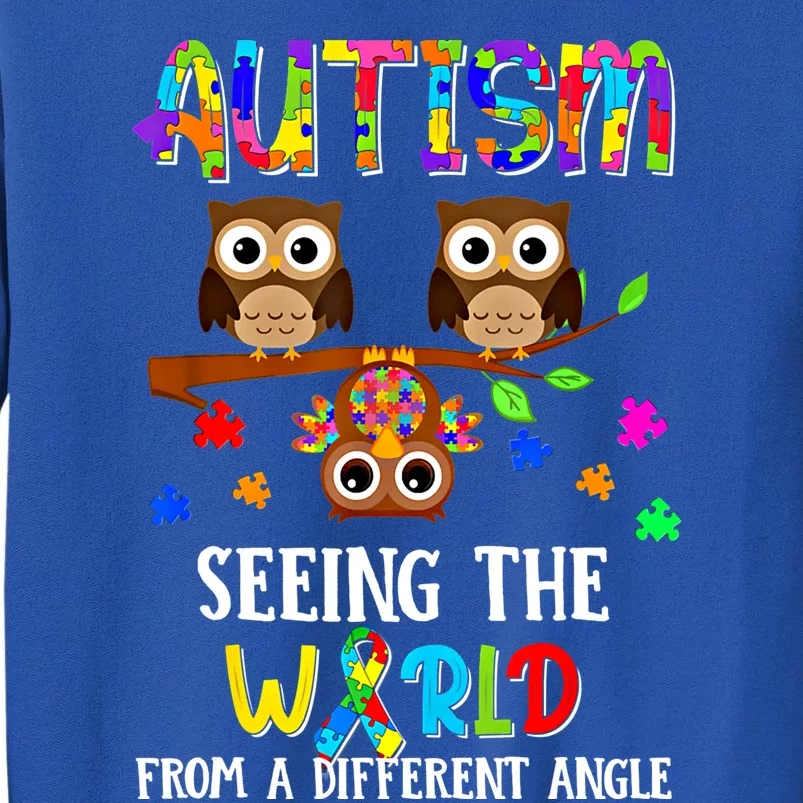 Autism Seeing The World From A Different Angle Gift Tall Sweatshirt