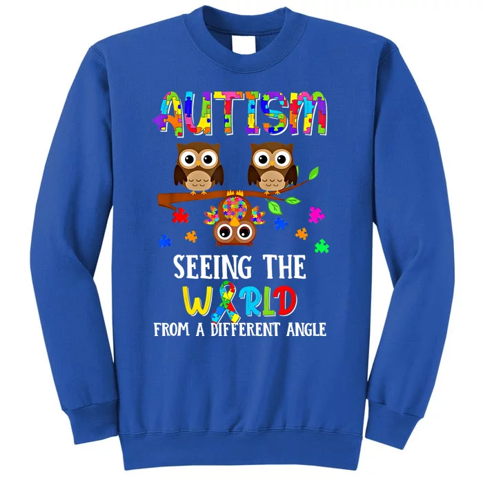 Autism Seeing The World From A Different Angle Gift Tall Sweatshirt