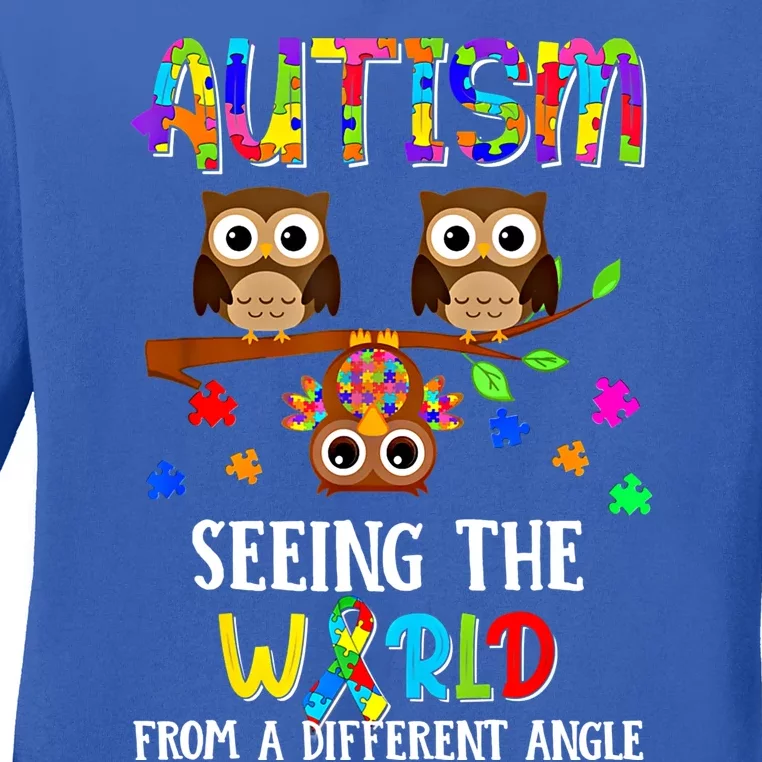 Autism Seeing The World From A Different Angle Gift Ladies Long Sleeve Shirt