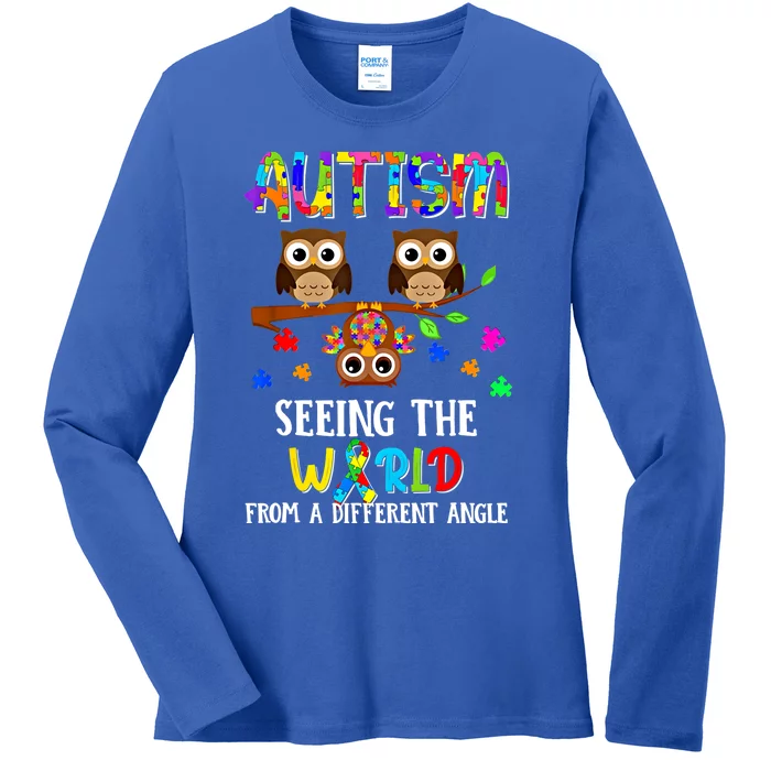 Autism Seeing The World From A Different Angle Gift Ladies Long Sleeve Shirt