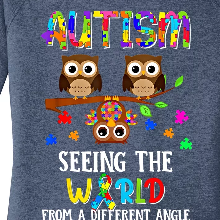 Autism Seeing The World From A Different Angle Gift Women's Perfect Tri Tunic Long Sleeve Shirt