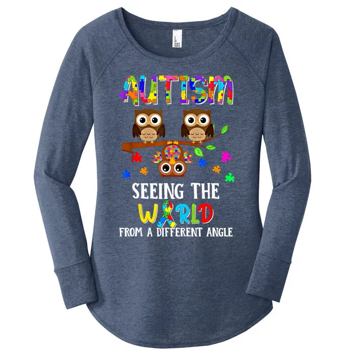 Autism Seeing The World From A Different Angle Gift Women's Perfect Tri Tunic Long Sleeve Shirt