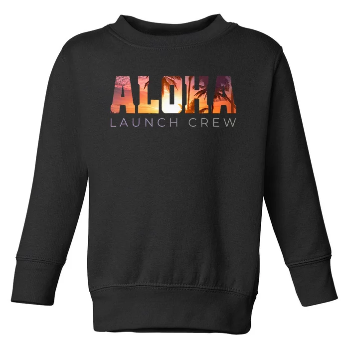 Aloha Sunset Tropical Beach Camo Island Honolulu Hawaii Oahu Toddler Sweatshirt