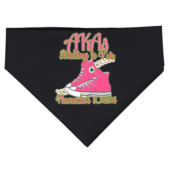 Akas Strolling To Vote November 5 2024 Chucks And Pearls USA-Made Doggie Bandana