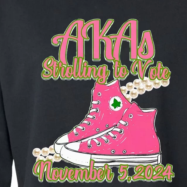 Akas Strolling To Vote November 5 2024 Chucks And Pearls Cropped Pullover Crew