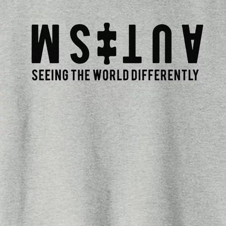 Autism Seeing The World Differently Premium Women's Crop Top Tee