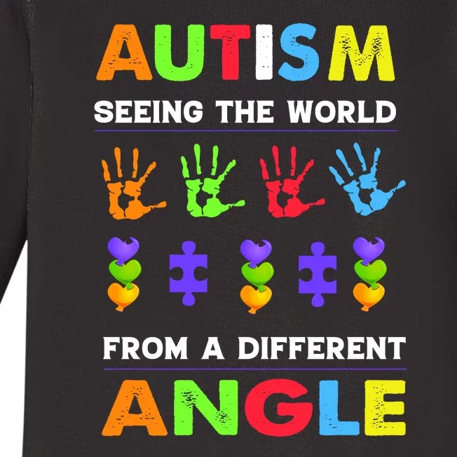 Autism Seeing The World From A Different Angle Baby Long Sleeve Bodysuit