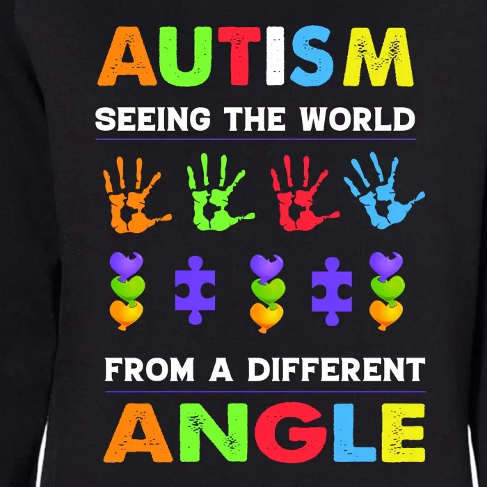 Autism Seeing The World From A Different Angle Womens California Wash Sweatshirt