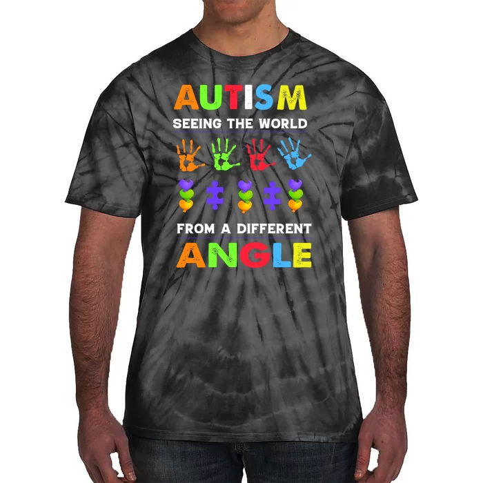 Autism Seeing The World From A Different Angle Tie-Dye T-Shirt