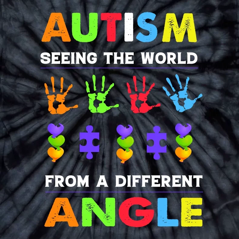 Autism Seeing The World From A Different Angle Tie-Dye T-Shirt