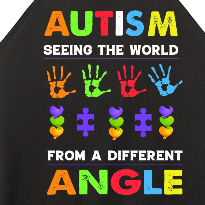 Autism Seeing The World From A Different Angle Women’s Perfect Tri Rocker Tank