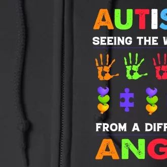 Autism Seeing The World From A Different Angle Full Zip Hoodie