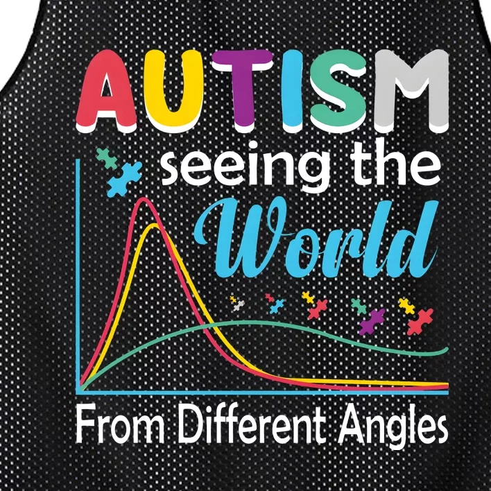 Autism Seeing The World From Different Angle Mesh Reversible Basketball Jersey Tank