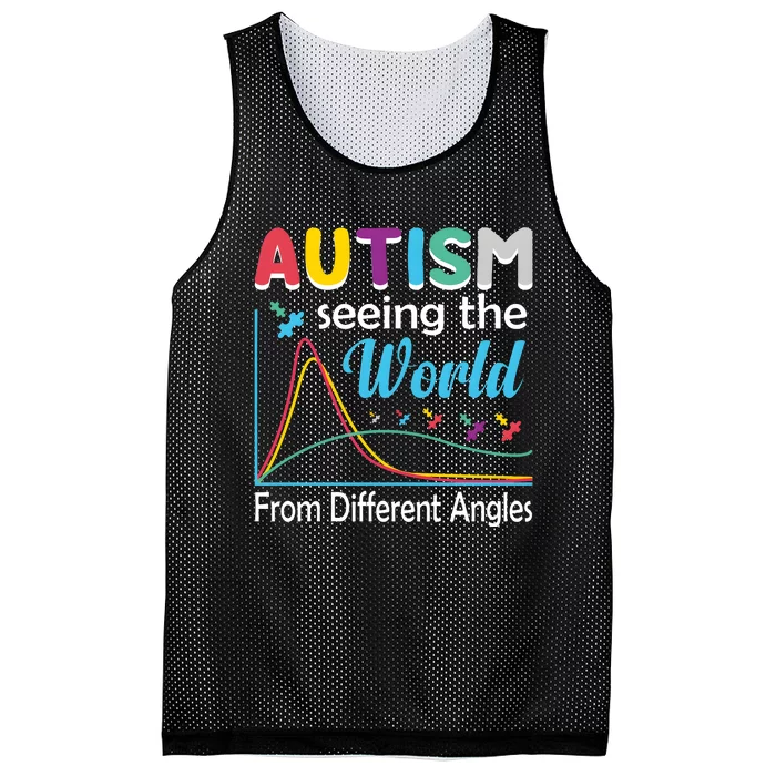 Autism Seeing The World From Different Angle Mesh Reversible Basketball Jersey Tank