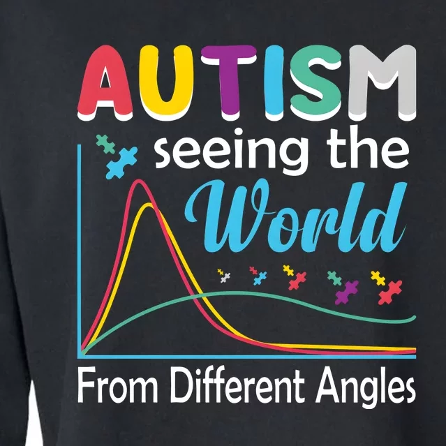 Autism Seeing The World From Different Angle Cropped Pullover Crew