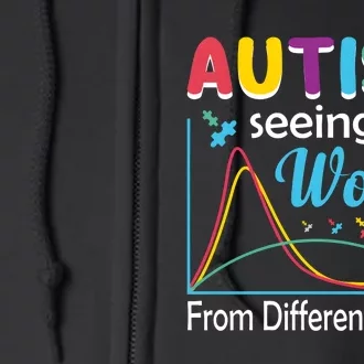 Autism Seeing The World From Different Angle Full Zip Hoodie