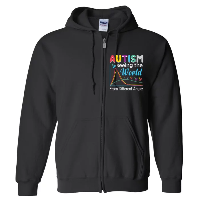 Autism Seeing The World From Different Angle Full Zip Hoodie