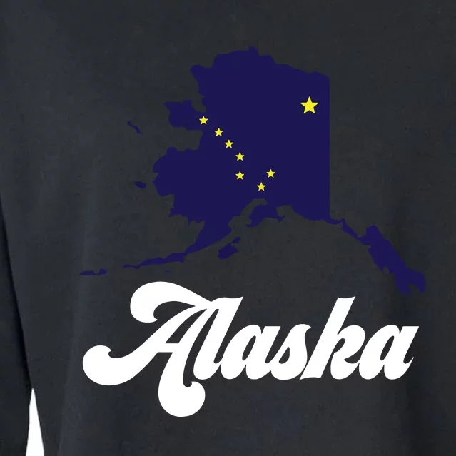 Alaska State The Last Frontier Alaska Home Cropped Pullover Crew