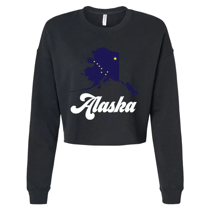 Alaska State The Last Frontier Alaska Home Cropped Pullover Crew