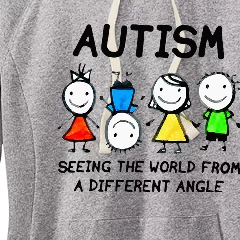 Autism Seeing The World From A Different Angle Autism Gifts Women's Fleece Hoodie