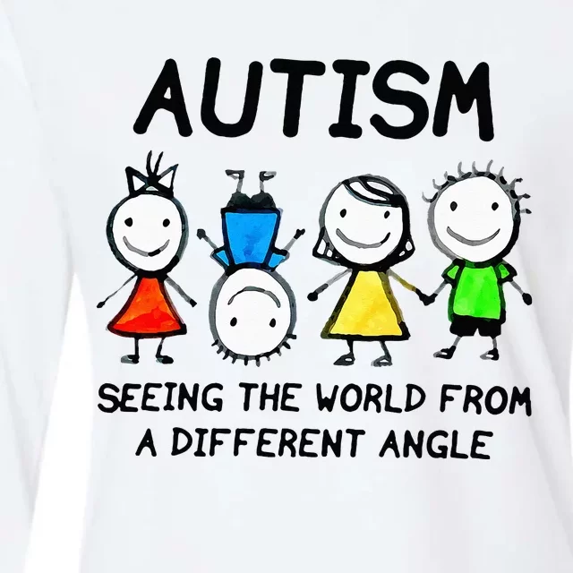 Autism Seeing The World From A Different Angle Autism Gifts Womens Cotton Relaxed Long Sleeve T-Shirt